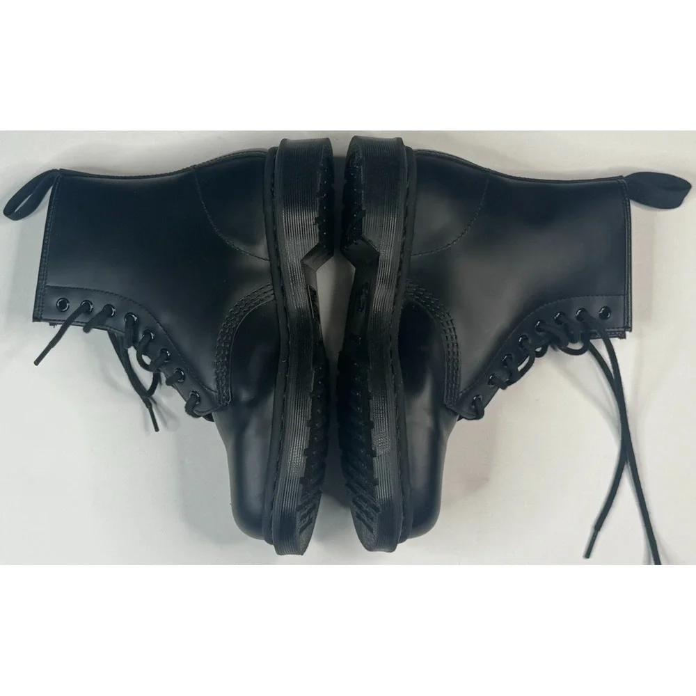 Dr.‎ Martens 1460 Mono Men's Black Mono Smooth Lace Up Boots Size 8M